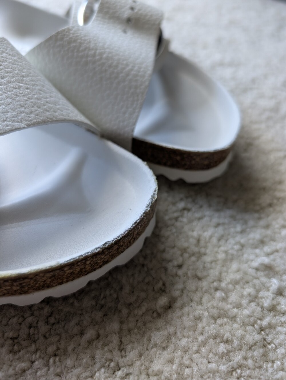 Birkenstock Women's Madrid Big Buckle Leather 1 Narrow Strap Sandal - White - Picture 3 of 6